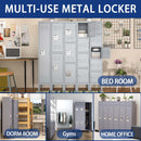 Supfirm 3 Door 72"H Metal Lockers With Lock for Employees,Storage Locker Cabinet  for Home Gym Office School Garage,Gray