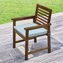 Supfirm Set of 2 Orsola Brown Slatted Patio Wood Dining Armchair  (no cushions included)