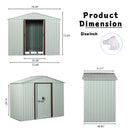 Supfirm RY-SDYX56-W 6ft x 5ft Outdoor Metal Storage Shed White