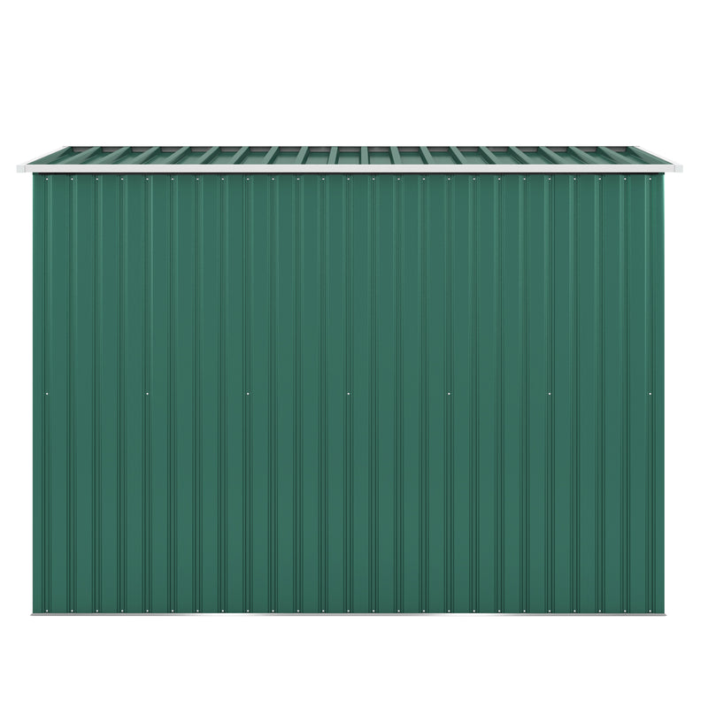 Supfirm 4.2 x 9.1 Ft Outdoor Storage Shed, Metal Tool Shed with Lockable Doors Vents, Utility Garden Shed for Patio Lawn Backyard, Green