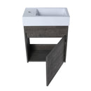 Supfirm 18'' Floating Wall-Mounted Bathroom Vanity with White Resin Sink & Soft-Close Cabinet Door - Supfirm