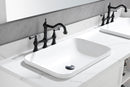 84*23*21in Wall Hung Doulble Sink Bath Vanity Cabinet Only in Bathroom Vanities without Tops - Supfirm