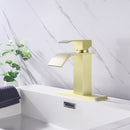 Supfirm Waterfall Spout Bathroom Faucet,Single Handle Bathroom Vanity Sink Faucet