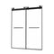 Supfirm Frameless Double Sliding Shower, 69" - 72" Width, 79" Height, 3/8" (10 mm) Clear Tempered Glass, , Designed for Smooth Door with Clear Tempered Glass and Stainless Steel Hardware in Matte Black Finish