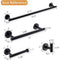 Supfirm 4-Pieces Matte Black Bathroom Accessories Set, Stainless Steel Bathroom Hardware Set, Bath Towel Bar Set, Towel Racks for Bathroom Wall Mounted.