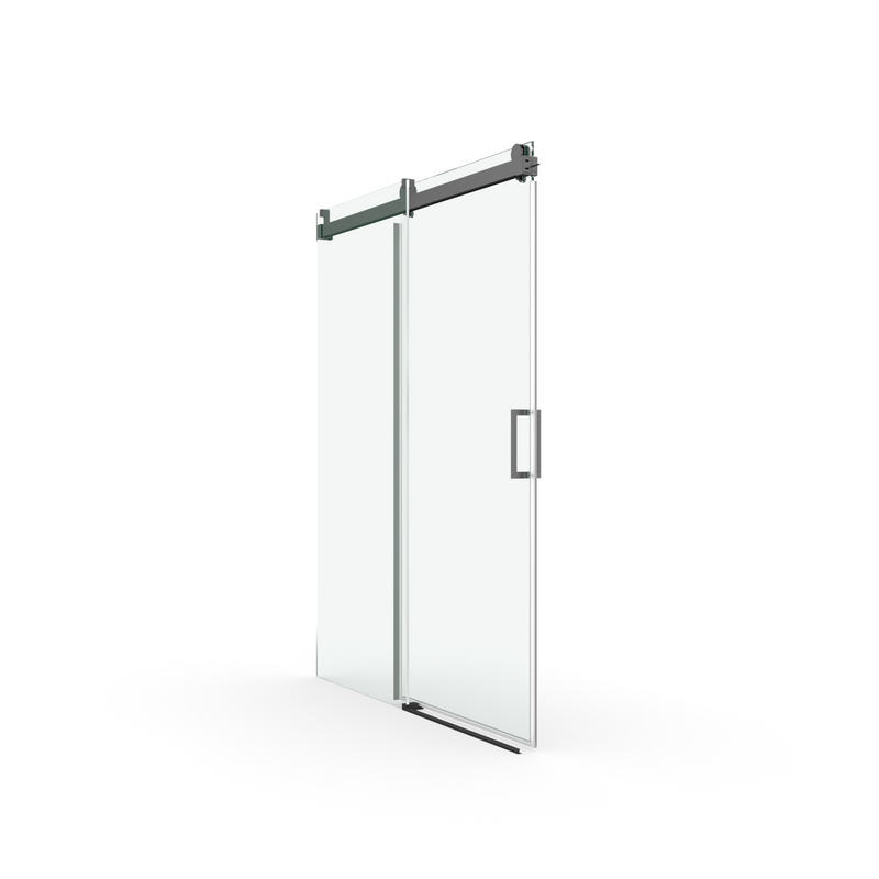 Supfirm Elan 56 to 60 in. W x 76 in. H Sliding Frameless Soft-Close Shower Door with Premium 3/8 Inch (10mm) Thick Tampered Glass in Matte Black 22D01-60MB