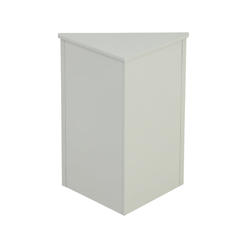 Supfirm Grey Triangle Bathroom Storage Cabinet with Adjustable Shelves, Freestanding Floor Cabinet for Home Kitchen