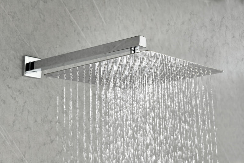 Supfirm Shower Set System Bathroom Luxury Rain Mixer Shower Combo Set Wall Mounted Rainfall Shower Head Faucet