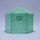 Supfirm Walk-in Greenhouse Hexagonal Upgrade Reinforced Frame Heavy Duty Plastic Greenhouse Reinforced Thickened Waterproof Insulation(9.2*8.1 ft)