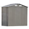 Supfirm TOPMAX Patio 6ft x4ft Bike Shed Garden Shed, Metal Storage Shed with Adjustable Shelf and Lockable Door, Tool Cabinet with Vents and Foundation for Backyard, Lawn, Garden, Gray