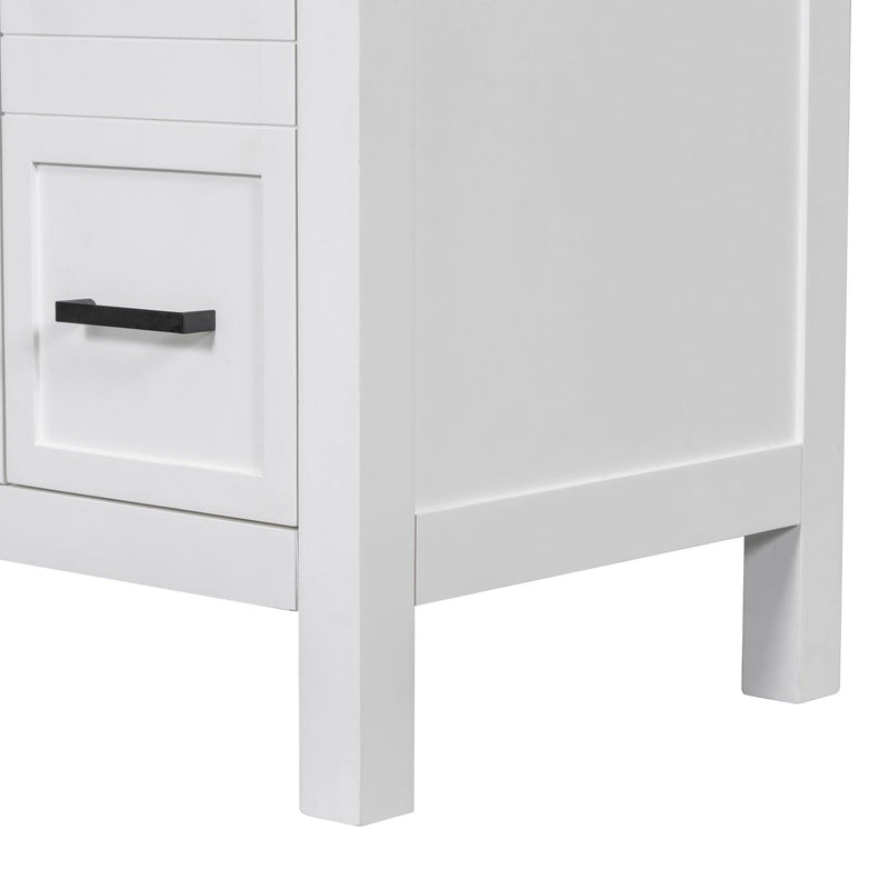 [Cabinet Only] 36" White Bathroom Vanity(Sink not included) - Supfirm