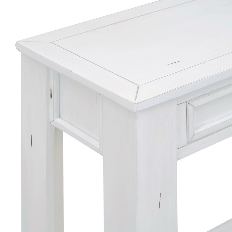 Supfirm TREXM Console Table/Sofa Table with Storage Drawers and Bottom Shelf for Entryway Hallway(Antique White)