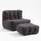 Fluffy bean bag chair, comfortable bean bag for adults and children, super soft lazy sofa chair with memory foam and ottoman, indoor modern focus bean bag chair for living room, bedroom, apartment - Supfirm