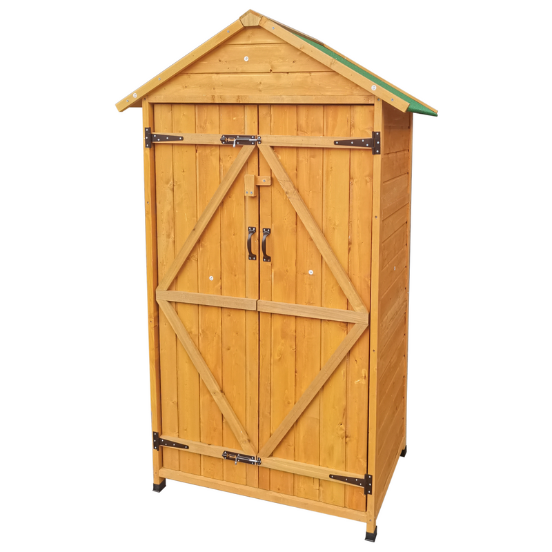 Supfirm XWT010 WOODENSHED Natural for backyard garden big spire Tool storage 68.50"X 22.83"X 40.35"