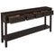 Supfirm TREXM Rustic Entryway Console Table, 60" Long Sofa Table with two Different Size Drawers and Bottom Shelf for Storage (Espresso)