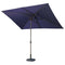 Supfirm Adjustable Tilt Led Lights Blue Rectangular Patio Large Umbrella For Beach Outside Outdoor