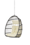 Supfirm Outdoor Garden Rattan Egg Swing Chair Hanging Chair Wood