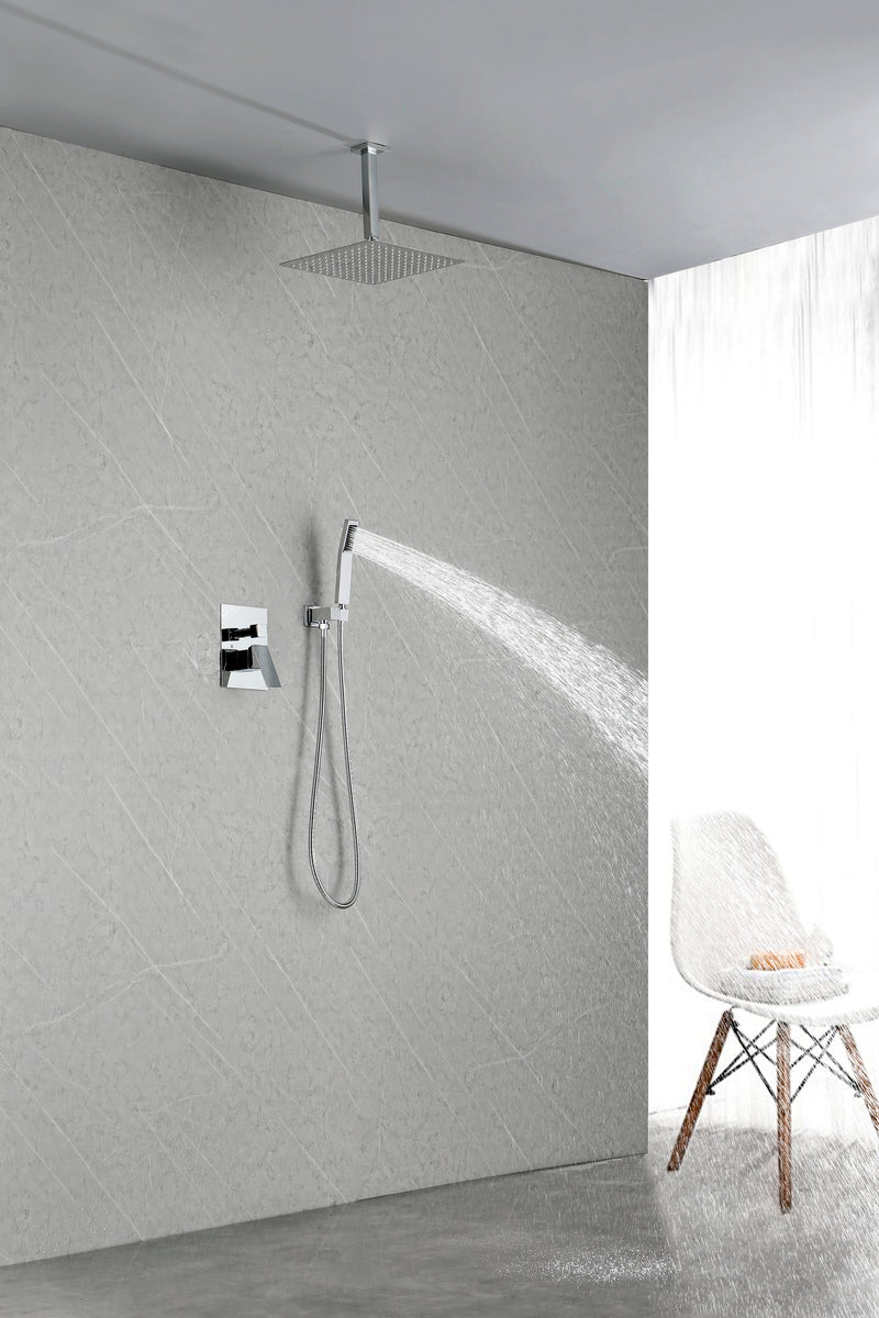 Supfirm 12" Rain Shower Head Systems Wall Mounted Shower