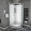 Supfirm Shower Door 36" x 75" Framed Tub Shower Enclosure in Chrome