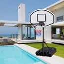 Supfirm Portable Poolside Basketball Hoop System Basketball Hoop for Pool Height Adjustable 3.1ft-4.7ft with 36" Backboard for Indoor Outdoor Use