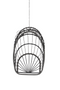 Supfirm Outdoor Garden Rattan Egg Swing Chair Hanging Chair Wood