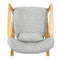 Supfirm Solid Wood Rocking Chair with Light Gray Linen Cushion