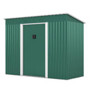 Supfirm 4.2 x 9.1 Ft Outdoor Storage Shed, Metal Tool Shed with Lockable Doors Vents, Utility Garden Shed for Patio Lawn Backyard, Green