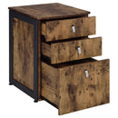 Supfirm Antique Nutmeg 3-drawer File Cabinet