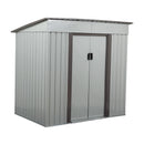 Supfirm 4 x 6 Ft Outdoor Storage Shed, Patio Steel Metal Shed w/Lockable Sliding Doors, Vents, House for Backyard Garden Patio Lawn