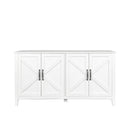 Cabinet with 4 Doors and 4 open shelgves,Freestanding Sideboard Storage Cabinet Entryway Floor Cabinet for Living Room Office Bedroom - Supfirm