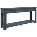 Supfirm TREXM Console Table/Sofa Table with Storage Drawers and Bottom Shelf for Entryway Hallway (Navy)