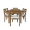 Supfirm U_Style  Acacia Wood Outdoor Dining Table And Chairs Suitable For Patio, Balcony Or Backyard