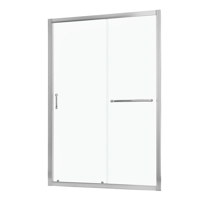 Supfirm Shower Door 60" W x 72"H Single Sliding Bypass Shower Enclosure,Chrome