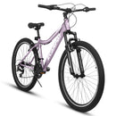 Supfirm A24208 Ecarpat 24  Inch Mountain Bike, 21-Speed V-Brake, Front Suspension,  Carbon Steel Frame Mountain Bike For  Teenagers Girls Women Bicycles