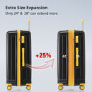 Supfirm Hardside Luggage Sets 3 Pieces, Expandable Luggages Spinner Suitcase with TSA Lock Lightweight Carry on Luggage 20inch 24inch 28inch