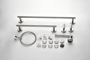 Supfirm 6 Piece Stainless Steel Bathroom Towel Rack Set Wall Mount On-Site