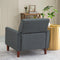 Single sofa chair for bedroom living room with four wooden legs - Supfirm