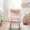 Supfirm Rocking Chair Nursery, Modern Rocking Chair with High Backrest