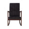 Supfirm ACME Raina Rocking Chair, Dark Brown PU & Espresso Finish 59935