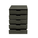 Supfirm The filing cabinet has five drawers, a small rolling filing cabinet, a printer rack, an office locker, and an office pulley movable filing cabinet  dark  Gray