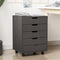 Supfirm The filing cabinet has five drawers, a small rolling filing cabinet, a printer rack, an office locker, and an office pulley movable filing cabinet  dark  Gray