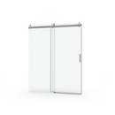 Supfirm 56 to 60 in. W x 76 in. H Sliding Frameless Soft-Close Shower Door with Premium 3/8 Inch (10mm) Thick Tampered Glass in Brushed Nickel 22D01-60BN