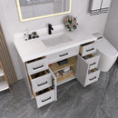 48" Bathroom Vanity with Sink Combo, Modern Undermount Small Single Bathroom Cabinet Set, Includes Countertop & Integrated Sink, Soft Closing Doors & Drawers, Bathroom Dresser Light Gray - Supfirm