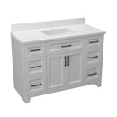 48" Bathroom Vanity with Sink Combo, Modern Undermount Small Single Bathroom Cabinet Set, Includes Countertop & Integrated Sink, Soft Closing Doors & Drawers, Bathroom Dresser Light Gray - Supfirm