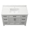 48" Bathroom Vanity with Sink Combo, Modern Undermount Small Single Bathroom Cabinet Set, Includes Countertop & Integrated Sink, Soft Closing Doors & Drawers, Bathroom Dresser Light Gray - Supfirm