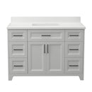 48" Bathroom Vanity with Sink Combo, Modern Undermount Small Single Bathroom Cabinet Set, Includes Countertop & Integrated Sink, Soft Closing Doors & Drawers, Bathroom Dresser Light Gray - Supfirm