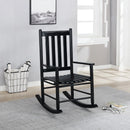 Supfirm Black Slat Back Rocking Chair