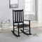 Supfirm Black Slat Back Rocking Chair