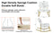 Supfirm Teddy suede material cushioned rocking chair, unique rocking chair, cushioned seat, white rocking chair with backrest and golden metal legs. Comfortable side chairs in living room, bedroom, office