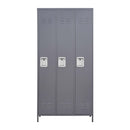 Supfirm 3 Door 72"H Metal Lockers With Lock for Employees,Storage Locker Cabinet  for Home Gym Office School Garage,Gray